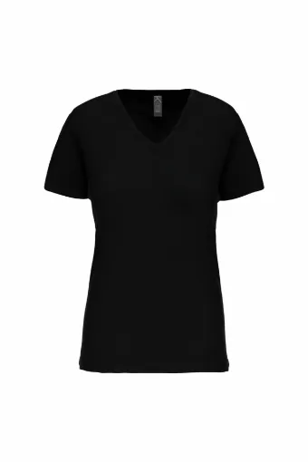 Picture of Ladies T-shirt V Neck - Black - M - Kariban