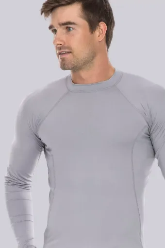 Picture of Liquid Men's Long Sleeve Rash Guard - Silver - M - Liquid Yacht Wear