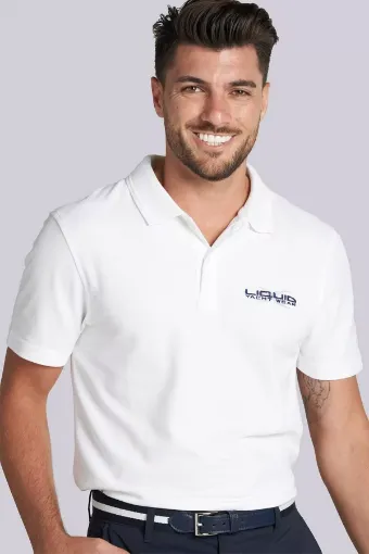 Picture of Mens Liquid's Cool Max Polo - White - S - Boat Bum