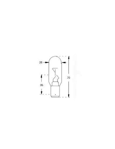 Picture of 12V 10W CYLINDRICAL BULB