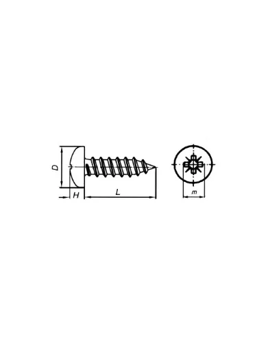 Picture of POZI SHEET METAL SCREW TF 2.9X10