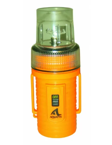 Picture of Strobo LED flasher flashlight, 2km range, waterproof to 100m, 98-hour operating time, 3 AA batteries not included.