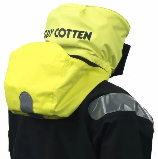 Picture of Guy Cotten Kara offshore Jacket DREMTECH+ - Black/Yellow Fluorescent - L - Guy Cotten