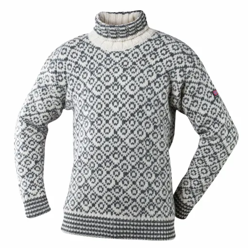 Picture of Devold Svalbard High Neck Sweater - Off White/Anthracite - XS - Devold