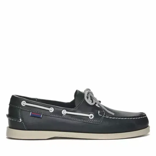 Picture of Sebago Mens Dockside Portland Shoes - Navy Blue - 9.5 U.K - Sebago