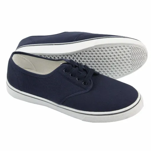 Picture of Yachtmaster Lace-up Canvas Deck Shoe - Navy Blue - 46/UK 11 - Nauticalia*