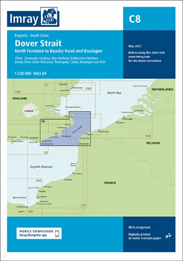 Picture of Imray Chart C8 Dover Strait scale: 1:120 000