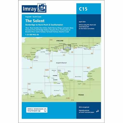 Picture of Imray Chart C15 The Solent Scale 1:35 000 WGS 84