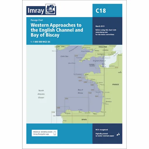 Picture of Imray Chart C18 Western Approaches to the English Channel & Bay of Biscay Scale 1: 1 000 000 WGS 84