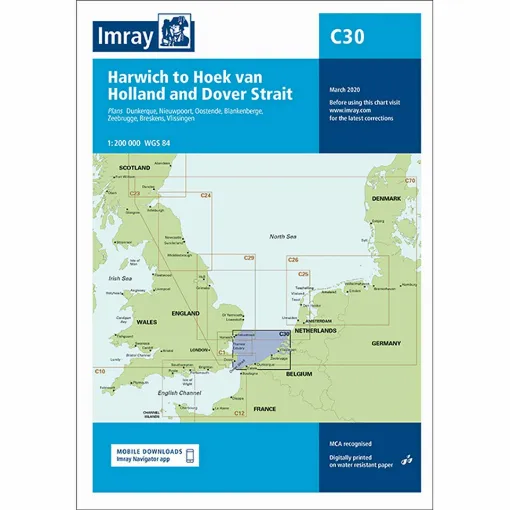 Picture of Imray Chart C30 Harwich to Hoek van Holland and Dover Strait