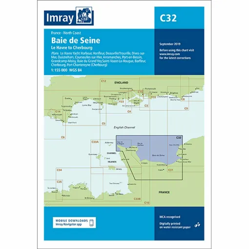 Picture of Imray Chart C32 Baie de Seine Scale 1: 155 000 WGS84