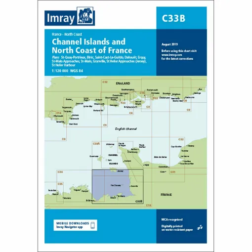 Picture of Imray Chart C33B Channel Islands (South) Scale 1:120 000 WGS84