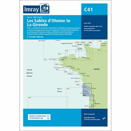 Picture of Imray Chart C41 Les Sables d'Olonne to La Gironde