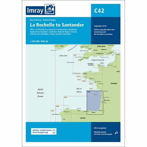 Picture of Imray Chart C42 La Rochelle to Santander Scale 1:350 000