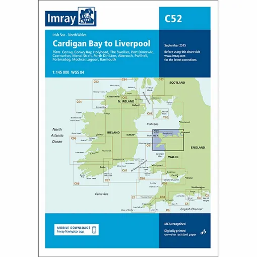 Picture of Imray Chart C52 Cardigan Bay to Liverpool Scale 1:145 000 WGS84