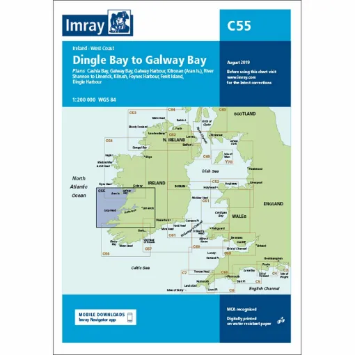 Picture of Imray Chart C55 Dingle Bay to Galway Bay Scale 1:200 000 (March 2021)