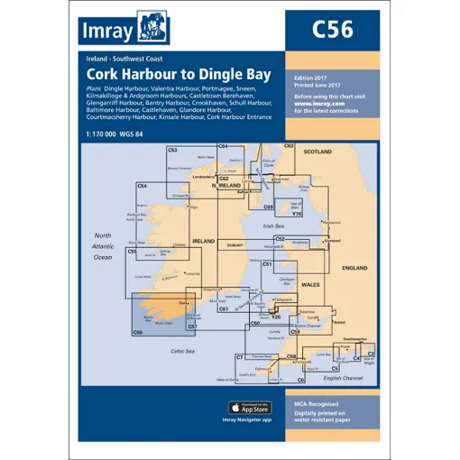 Picture of Imray Chart C56 Cork Harbour to Dingle Bay Scale 1:170 000 WGS84