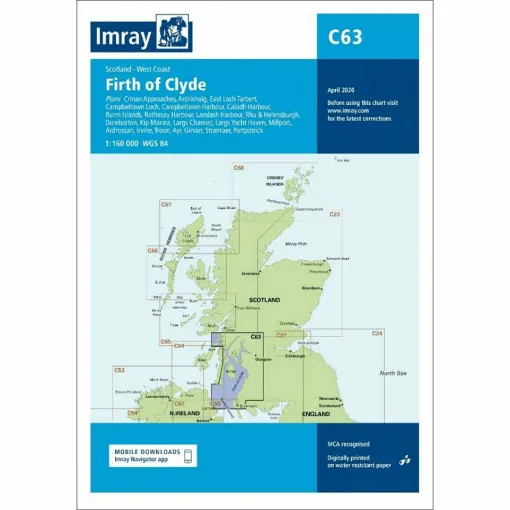 Picture of Imray Chart C63 Firth of Clyde Scale 1:160 000 WGS84