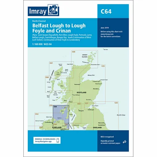 Picture of Imray Chart C64 North Channel Scale 1:160 000 WGS84