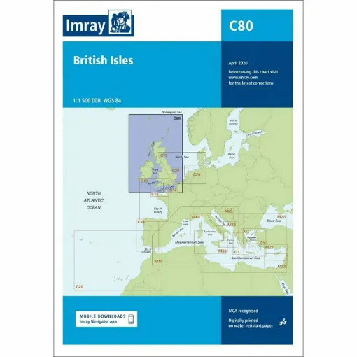 Picture of Imray Chart C80 British Isles Scale 1: 1 500 000 WGS84