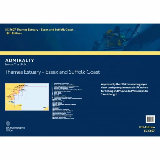 Picture of Admiralty Small Craft Folio SC5607 Thames Estuary, Essex and Suffolk Coasts