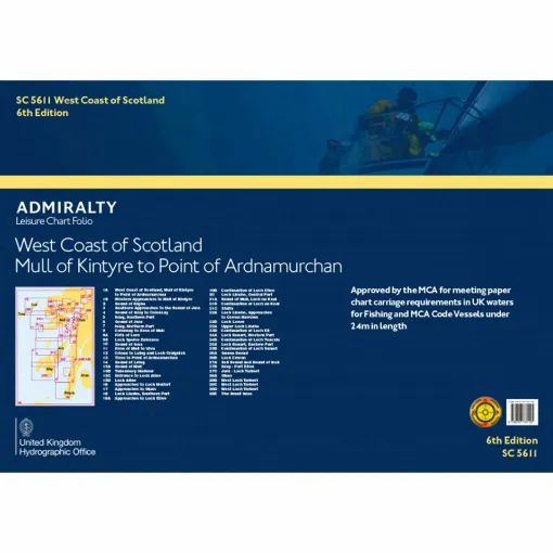 Picture of Admiralty Small Craft Folio SC5611 West Coast of Scotland, Mull of Kintyre to Point of Ardnamurchan