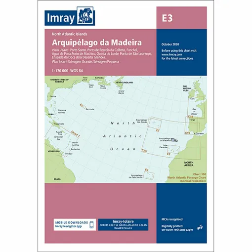 Picture of Imray Chart E3 Madeira Scale 1: 170 000 WGS84