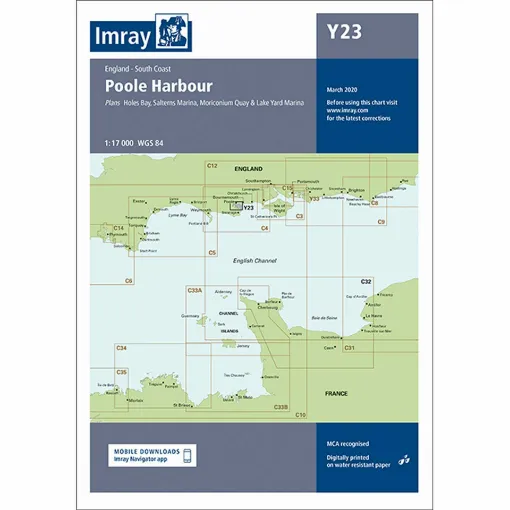 Picture of Imray Y23 Poole Harbour Scale 1:17 000 WGS84