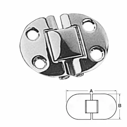 Picture of Stainless steel round flap hinge