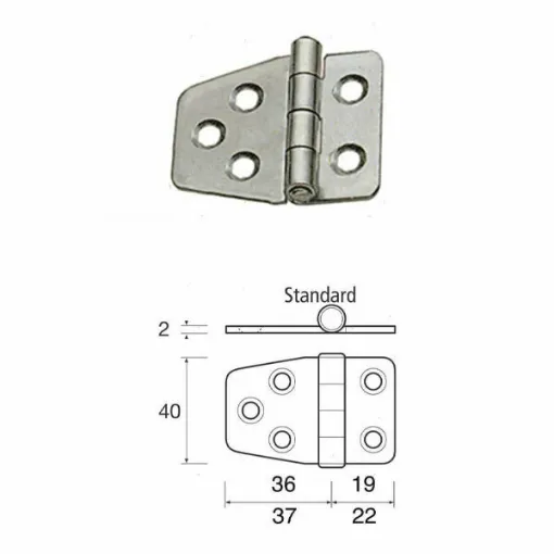 Picture of Small stainless steel eccentric hinge