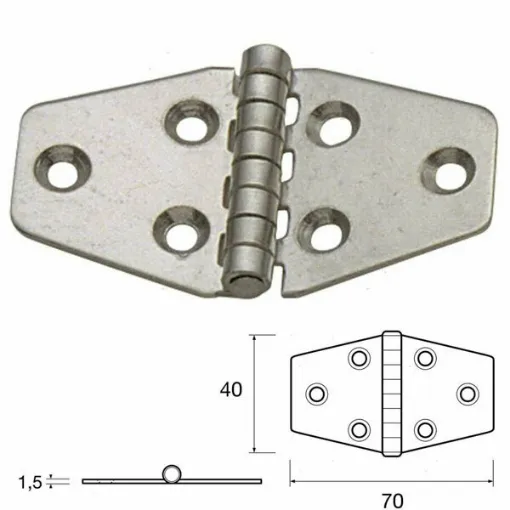 Picture of Stainless steel biscuit hinge