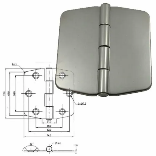 Picture of Stainless Steel L-Biscuit Cover Hinge