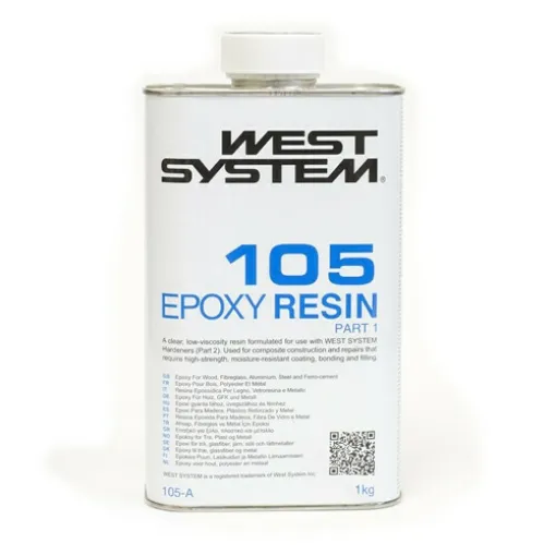 Picture of Epoxy resin base 105 (1kg) - Multipurpose epoxy - Excellent adhesive - Fills holes and recesses - West System