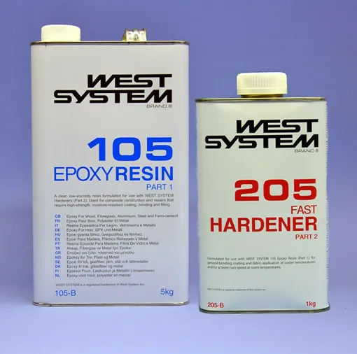 Picture of Rapid epoxy kit 105/205B - 6kg - For rapid epoxy curing - West System