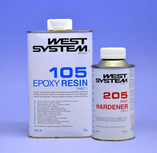 Picture of Rapid epoxy kit 105/205A - 1.2 kg - For rapid epoxy curing - West System