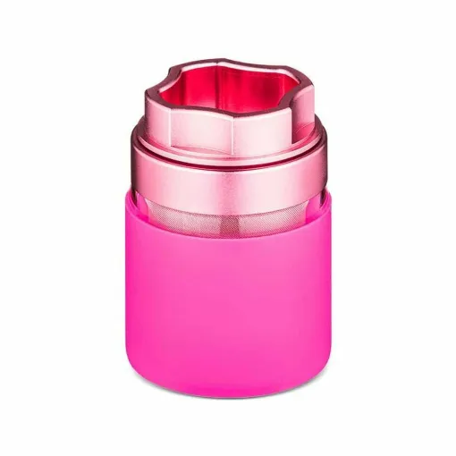 Picture of Grinder Glass Metal And Silicone 4 Parts Neon Pink - Smoking