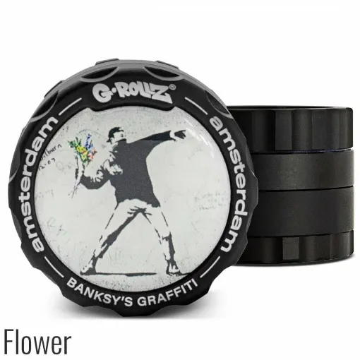 Picture of Grinder 4 Parts G-Rollz Banksy Graffiti Flower - G-rollz