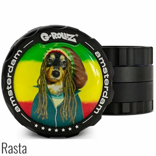 Picture of Grinder 4 Parts G-Rollz Pet Rocks Rasta - G-rollz