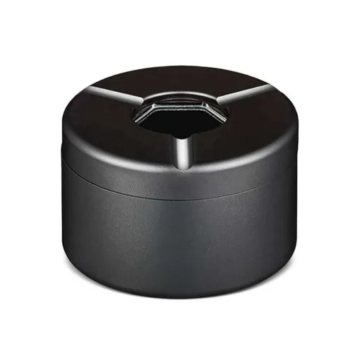 Picture of Airtight Matte Black Aluminum Spiral Ashtray - Smoking