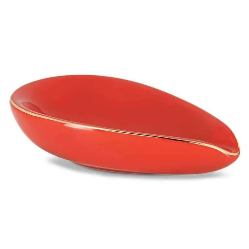 Picture of Chacom Ashtray In Red And Gold Ceramic - Chacom