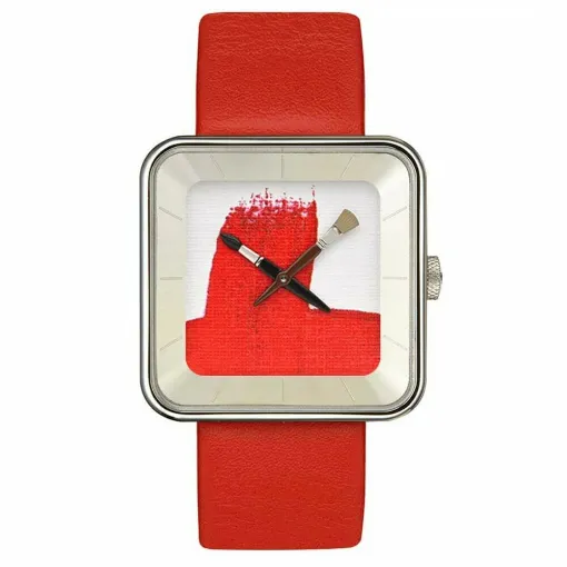 Picture of Square 35 Akteo Red Paint Watch Collection Art - Akteo