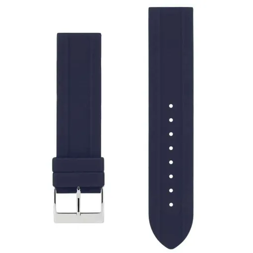 Picture of Akteo Silicone Watch Strap Silver Buckle 22 Dark Blue - Akteo