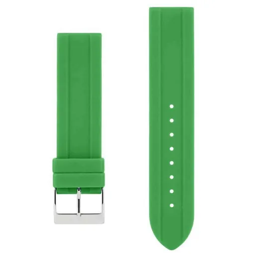 Picture of Akteo Silicone Watch Strap Silver Buckle 22 Green - Akteo