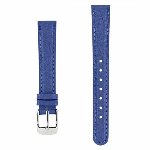 Picture of Leather Watch Strap Couture Akteo Silver Buckle 14 Bright Blue - Akteo