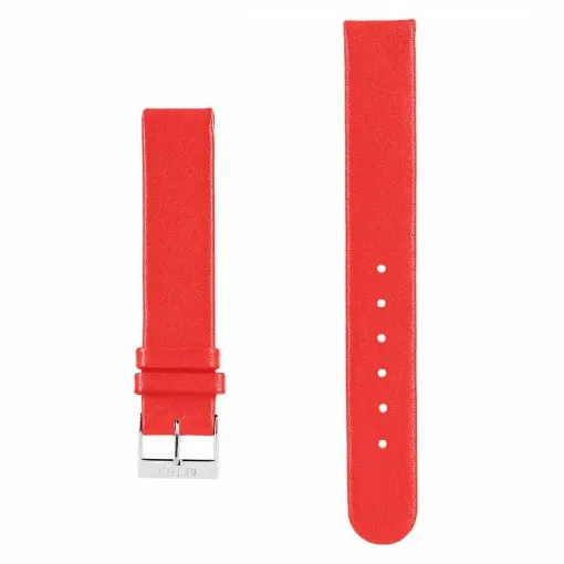 Picture of Akteo Flat Leather Watch Strap 16 Red - Akteo