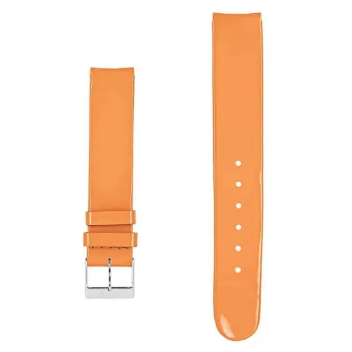 Picture of Akteo Flat Leather Watch Strap 16 Orange Varnish - Akteo