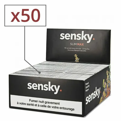 Picture of Sensky Slim Max Rolling Papers x50 Books - Sen Sky