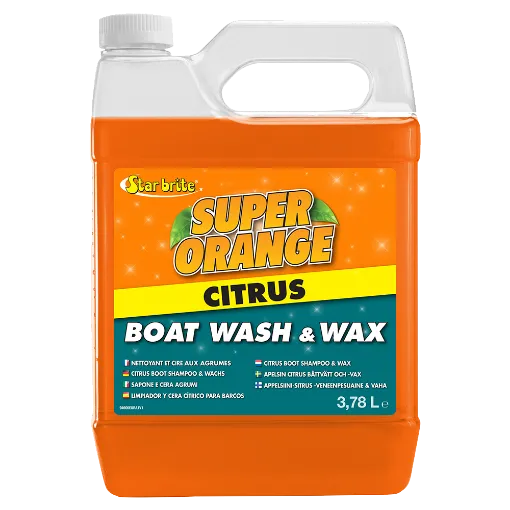 Picture of Super Orange Citrus Boat Wash & Wax - Premium Concentrated Formula for Ultimate Shine & Protection - 3.78L - Star Brite