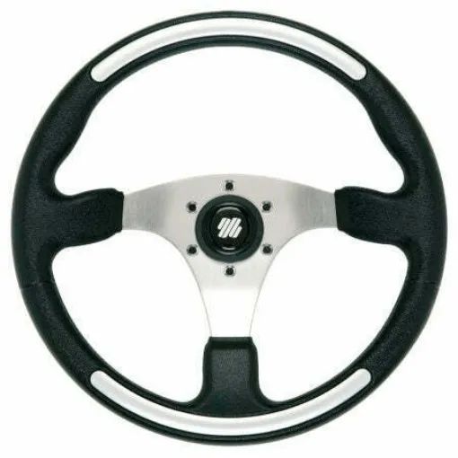 Picture of Boat steering wheel - Steering Wheels - Uflex - Santorini - Black with Silver inserts - MT