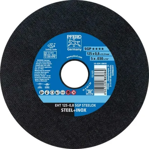 Picture of Stainless steel cutting disc 125x0.8mm - Pferd